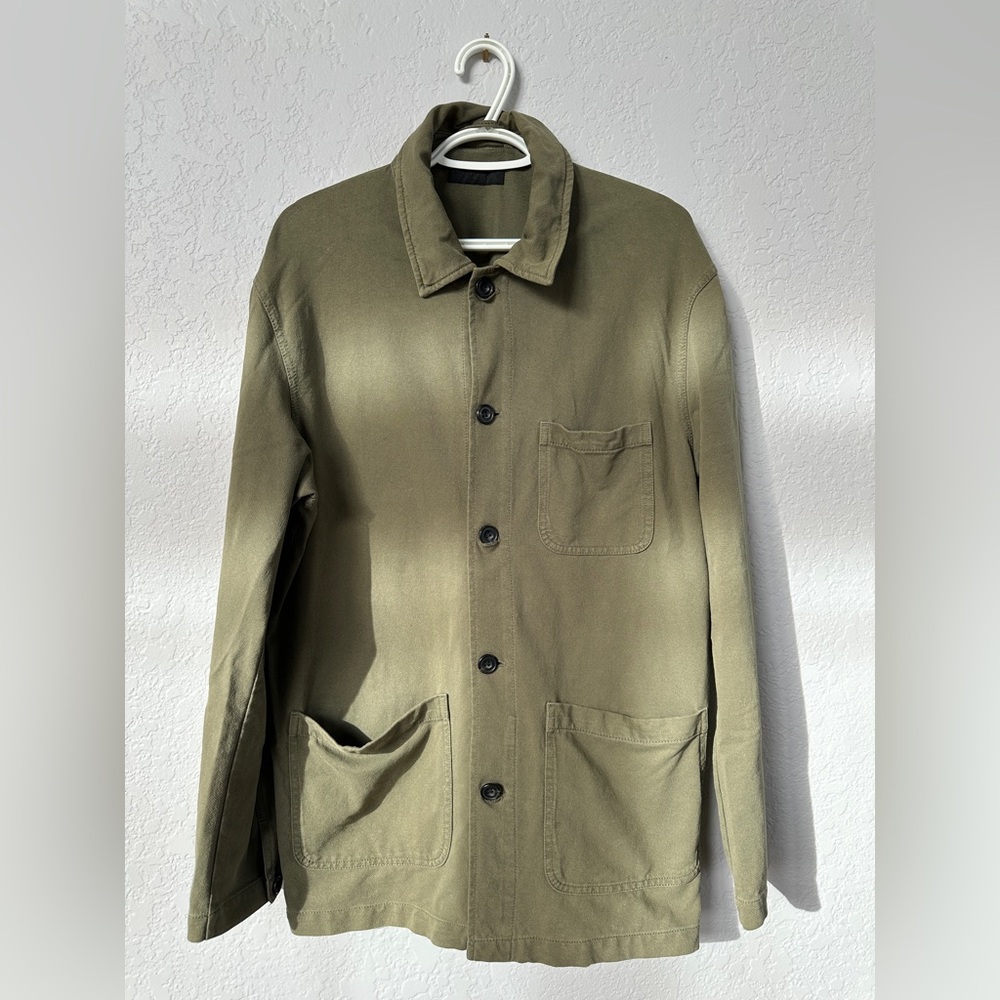 Uniqlo Men's Utility Jacket Botton Up Army Green Extra Large Size